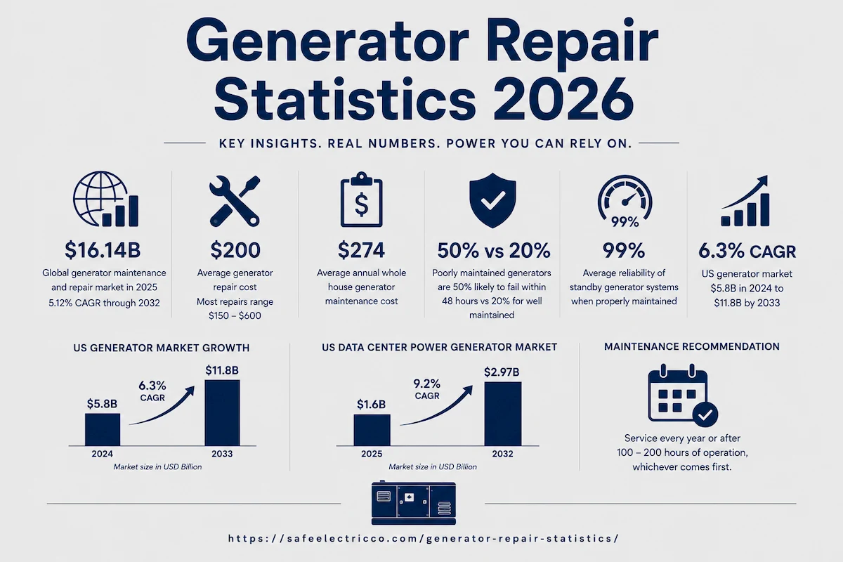 generator repair statistics